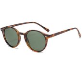 Gafas de sol polarizadas redondas Retro para hombre y mujer, lentes de sol clásicas con montura de leopardo, gafas de sol negras a la moda para conducir, gafas para hombre y mujer UV400