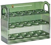 Fridge Side Flipping Egg Organizer Easy to Clean Multi-purpose Egg Dispenser Tray Suitable for Fridge and Countertop