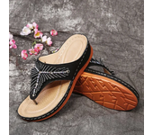 Women Open Toe Boho Casual Sandals Hollow Out Flip Flops Summer Wedge Sneakers Women's Footwear