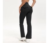 Women Wide Leg High Stretch Yoga Leggings Fitness Workwear with pockets Yoga Flare Pant High Waiste Workout Gym Pants