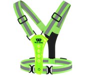 WEST BIKING Cycling Safety Vest with Light Reflective Vest Night Walking Electric Scooter Flashing Vest for Running Fishing Men
