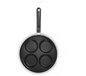 24cm Non-Stick Small Pan Hamburger Breakfast Pot Household Four Hole Fried Egg Pan Fried Egg Mold Egg Dumpling Special Poached