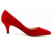 Women Pumps Spring Autumn 5cm Low High Heels Solid Color Breathable Pointed Toes Non slip Sole Latex Insole Work Wedding Shoes