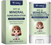 Kids Mineral Sunblock Stick SPF50+ Moisturizing Face Stick Non-Sticky Sunscreen Bar Anti Solar UV Sunburn Refreshing Skin Care