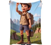 air soft Cute super boy summer flannel blanket conditioning blanket children's blanket Children's Day gift