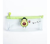 Kawaii Fruit Pencil Case Cute Avocado Kids Gift School Pencil Box Pencilcase Transparent Pencil Bag School Supplies Stationery