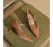 [Sheepskin] High Heels Women's Stiletto Heel 2024 Autumn New Pointed Rhinestone With Shallow Mouth Shoes