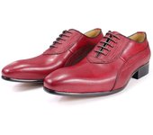 Zapatos Oxford casuales de cuero Zapatos de vestir hechos a mano de piel de vaca para hombres