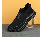 Zapatos informales transpirables para hombre, zapatos ligeros para caminar al aire libre, zapatillas antideslizantes para hombre, zapatos planos vulcanizados sin cordones 2023