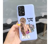 For Samsung Galaxy A72 A52 5G Case Fashion Couple Heart Soft Touch Silicone Cover Shockproof Funda For Samsung A72 A 72 52 Cases