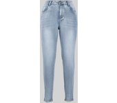 Mid rise jeans for women in summer 2025, new washed, slim fit, elastic, versatile and casual style