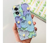For OPPO A38 4G Case CPH2579 A 38 Shockproof Cover Stylish Flower Love Heart Soft Silicon Funda For OPPO A18 CPH2591 Coque 6.56"