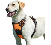 Arnes Perro Grande Mediano antiescape, Arnes Antitirones Perro, Chaleco Acolchado Ajustable, Correa al Cuello y Pecho y Transpi
