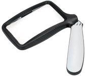 Folding pocket magnifier with light 3X rectangular reading magnifier with dimmable LED for elder with macular degeneration