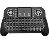 V8 2.4G Mini Wireless Keyboard 7 Color Backlit Spanish Portuguese Bluetooth Air Mouse Remote Control Touchpad for Android TV Box