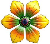 Porch Indoor Outdoor Home Decoration Sculpture Iron Art Wall Hanging Metal Flower Ornament Garden Craft