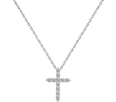 JDOO 100% 925 Silver AAAAA Zircon Cross Necklaces Silver Vermeil for Women Men Pendant for Couples Luxury Accessories Birthday Anniversary Gift