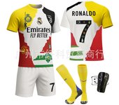 Children 2324 Real Madrid Home Jersey No. 9 Mbappe 5 Bellingham 7 Vinicius Football Uniform Sports Men's Suit