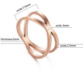 Skyrim Women Cross Rings Stainless Steel Gold Color Minimalist Geometric Lines Ring 2025 Trend Wedding Jewelry Valentine Gift