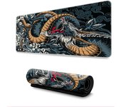 Alfombrilla de ratón (800×300×3MM) Alfombrilla de ratón extendida de Gran tamaño con Bordes cosidos, Base de Goma Antideslizante y Almohadilla para Teclado