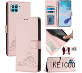 For Oppo F17 A54 A73 A74 A93 Reno4 F Lite Pro 2020 4G 5G Soporte Card Slot Shell Anti - Drop Wallet Clip Shell