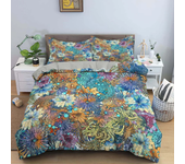 Vintage Flower King Queen Duvet Cover Peony Sunflower Bedding Set Tropical Floral Quilt Cover Boho Polyester Comforter Cover