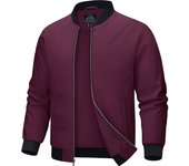MAGCOMSEN Men's Bomber Jacket Lightweight Jacket Full Zip Light Waterproof Windbreaker Casual Stylish Golf outdoor Sport Coats