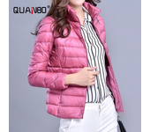Women Spring Jacket Fashion Short Ultra Lightweight Packable Puffer Coats 15 Colors Female Down Warm Korean Slim Fit Parkas 5XL