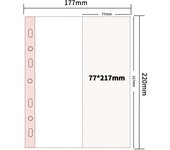 A5 7 Ring Binder Refill Sleeves Clear 1 2 3 4 Pockets Double Sided 4x6 10x15 Photocard Postcard Sleeve PVC Free Photo Album Page