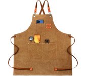 New Thicken Kitchen Aprons Canvas Multi-pocket Chef Work Apron Durable Breathable Barista Apron Kitchen