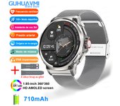2025 New Outdoor Reloje inteligente GPS Track Smart Watch Men 1.85-Inch Ultra HD AMOLED Screen Bluetooth Call 710 Mah Battery 400+Dial Heart Rate Waterproof Smartwatch