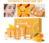 Vitamin C Skincare Set  6-piece Set  Including Toner  Serum  Eye Cream  Face Cream  Sunscreen  Cleanser  Deep Moisturizing Skin