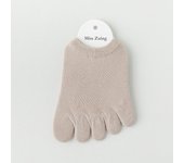 Invisible Women Cotton Solid Color Half Palm Socks Foot Care Mesh Half Insoles Toe Separator Socks Five Finger Socks