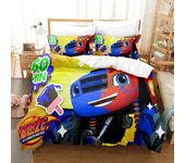 Blaze Cartoon Monster Machines Bedding Set,Duvet Cover Bed Set Quilt Cover Pillowcase,King Queen Twin Size Boys Girls Adults
