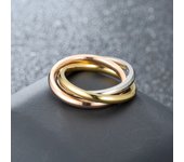 Sansheng Sanshi anillo principal de tres anillos anillo de pareja de acero de titanio, anillo antiansiedad giratorio joyería