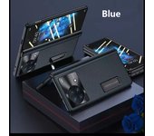 Genuine Leather For VIVO X Fold 3 Pro Fold2 Fold+ Case Magnetic Stand Frame Hard Glass Screen Cover