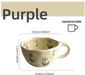 Tazas de cerámica Tazas de café Pellizcadas a mano Flor irregular Leche Taza de té Ins Taza de desayuno de avena de estilo coreano Vasos de cocina