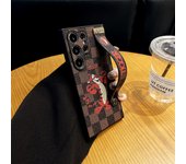 Tigger & Pooh Pattern Phone Case For Samsung Galaxy S24Ultra S23Ultra S22Ultra Wristband Design Non-slip
