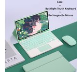 For Samsung Tab S6 lite 10.4 Backlight Keyboard Case Mouse Bluetooth Wireless Spanish Keyboard Magnetic Funda P610/P615/P613