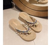 2025 women's platform sandals thick so synthetic leather beach flip flops
