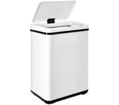 Cubo de Basura Inteligente Sin Patas - Apertura Automática y Contacto Manual - 40L Blanco