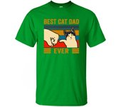 Best Cat Dad Ever Summer Men's T Shirt Cotton Short Sleeve Fashion Cute Streetwear Animal Cats Male Tops Casual Tshirt