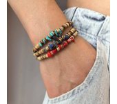 Man Set Malachite Coconut / Boho Green Black Coconut Bead Bracelet
