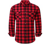 Men's casual long sleeved shirt with spring and autumn checkered pattern