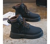 Botas De Mujer Con Herramientas Retro De Otoño Para Mujer, Botas Cortas, Botas De Ruibarbo Con Cordones De Suela Gruesa