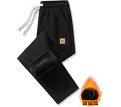 Pantalones de chándal para hombre 2025 otoño e invierno nuevo algodón puro pantalones casuales rectos sueltos tendencia de los hombres pantalones largos deportivos de terciopelo