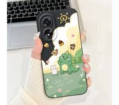 For Oppo A38 CPH2579 Phone Case New Fashion Soft Matte Silicone Rabbit Flower Goothic Style Capa For Oppo A18 CPH2591 Back Cover