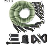 11 Sets of Tension Rope Puller Home Fitness Resistance Band Strength Training One Word Puller Set Portable Fitness Equipment