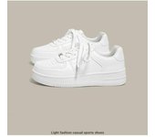 Moda pequeño blanco zapatos mujeres 2025 primavera y verano transpirable zapatos casuales grueso fondo heightening deportes zapatos marea bordo zapatos