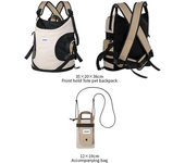 Viaje para Cachorro Gato Mochila de Pecho Portátil y Transpirable para Perros y Gatos Hecha de Lona con Correa Cruzada al Hombro